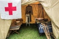 Mobile military hospital historical reconstruction