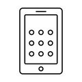 Mobile, mobile interface Vector icon which can easily modify Royalty Free Stock Photo