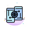 Mobile, Money, Payment, PeerToPeer, Phone Abstract Flat Color Icon Template