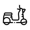 Mobile motobike icon vector outline illustration