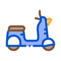 Mobile motobike icon vector outline illustration