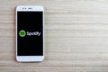 Mobile music application Spotify.