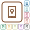 Mobile navigation simple icons Royalty Free Stock Photo