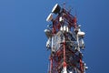 Mobile network base station tower Royalty Free Stock Photo