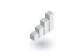 Mobile network signal isometric flat icon. 3d vector