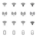 Mobile network and Wi Fi signal icons set Royalty Free Stock Photo