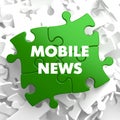 Mobile News on Green Puzzle.