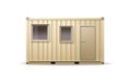 Mobile office buildings or container site office for construction site. Shipping container. Portable house and office cabins,