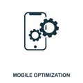 Mobile Optimization icon. Line style icon design. UI. Illustration of mobile optimization icon. Pictogram isolated on