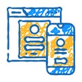 mobile optimization seo icon doodle illustration