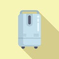 Mobile oxygen treatment icon flat vector. Therapy care Royalty Free Stock Photo