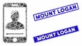 Mobile Patient Mosaic and Grunge Rectangle Mount Logan Stamps