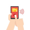 Mobile payment, e banking, Online payment use smartphone transfer concept.