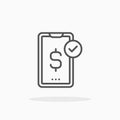 Mobile Payment icon outline style Royalty Free Stock Photo