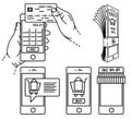 Mobile payment illustration set.