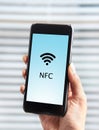 Mobile payment using NFC Royalty Free Stock Photo