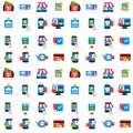 Mobile payments seamless pattern background vector smartphone transaction ecommerce wallet wireless connection banking