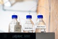 Mobile phase bottles for Liquid Chromatography Mass Spectrometry LC MS instruments