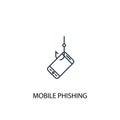 Mobile phishing concept line icon Royalty Free Stock Photo