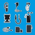 Mobile phone accessories devices Royalty Free Stock Photo