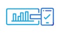 Mobile Phone Analytics Graph, Data Statistics Icon, vector design Generative AI Royalty Free Stock Photo