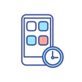 Mobile phone app block timer RGB color icon