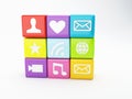 Mobile phone app icon. Software concept Royalty Free Stock Photo