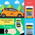 Mobile phone application to book taxi service