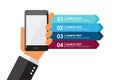 Mobile phone banner infographic Royalty Free Stock Photo