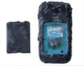 Mobile phone battery explodes and burns due to overheat danger of using smart phone