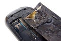 Mobile phone battery explodes