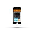 Mobile phone calculator Royalty Free Stock Photo