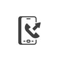 Mobile Phone call vector icon Royalty Free Stock Photo
