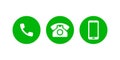 Mobile phone call vector icons. Support contact phone call web icon