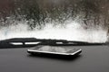 Mobile phone in car with rain Royalty Free Stock Photo