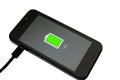 Mobile phone charging Royalty Free Stock Photo