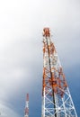 Mobile phone communication antenna tower Royalty Free Stock Photo