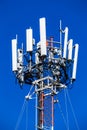 Mobile phone communication repeater antenna. Royalty Free Stock Photo