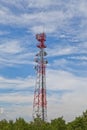 Mobile phone communication repeater antenna tower Royalty Free Stock Photo