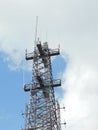 Mobile phone communication repeater antenna tower Royalty Free Stock Photo