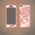 Mobile phone cover back and screen Royalty Free Stock Photo