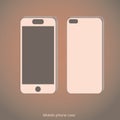 Mobile phone cover back and screen Royalty Free Stock Photo