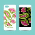 Mobile phone cover design, floral background Royalty Free Stock Photo