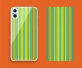 Mobile phone cover design. Template smartphone case vector pattern Royalty Free Stock Photo