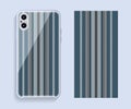 Mobile phone cover design. Template smartphone case vector pattern Royalty Free Stock Photo