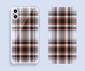 Mobile phone cover design. Template smartphone case vector pattern Royalty Free Stock Photo