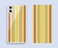 Mobile phone cover design. Template smartphone case vector pattern Royalty Free Stock Photo