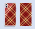 Mobile phone cover design. Template smartphone case vector pattern Royalty Free Stock Photo