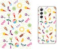 Mobile phone cover design. Template smartphone case vector pattern, Summer print
