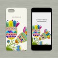 Mobile phone design, floral background Royalty Free Stock Photo